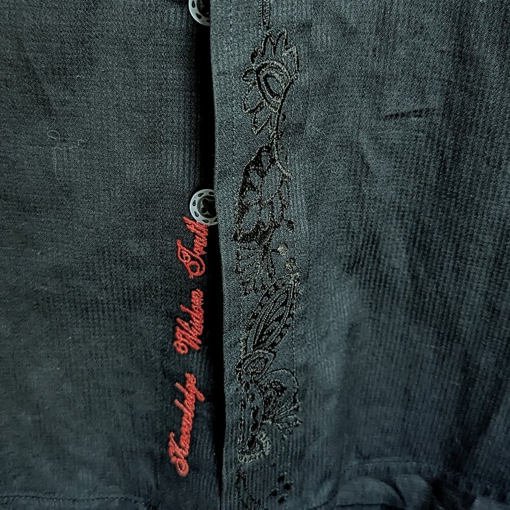 Robert Graham XL Black Button Down Shirt with Embroidery Detail - Picture 4 of 5